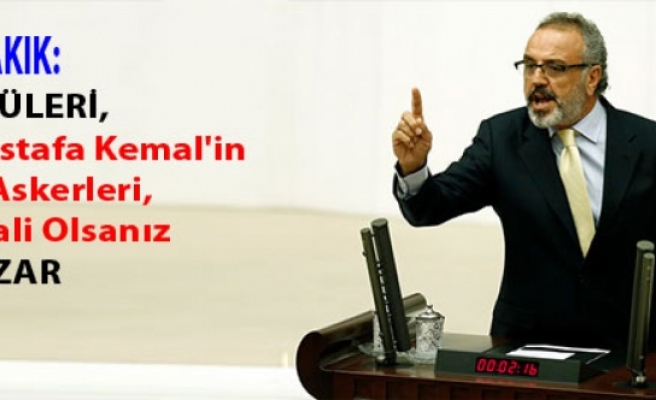 Sakık: İt Sürüleri, Siz Mustafa Kemal'in Değil Askerleri, Generali Olsanız Ne Yazar