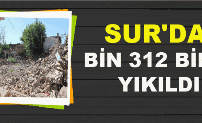 Sur'da Bin 312 Bina Yıkıldı