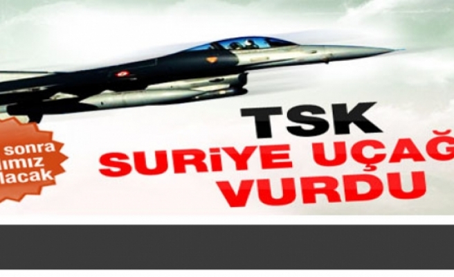 TSK Suriye uçağını düşürdü
