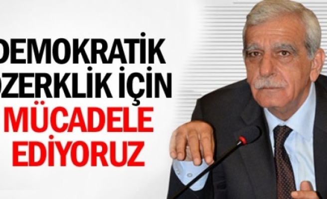 Türk: Demokratik özerklik için mücadele veriyoruz