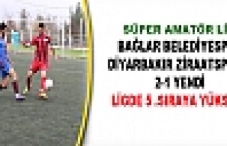 Bağlar Belediyesi Diyarbakır Ziraatsporu 2-1 yenerek,...