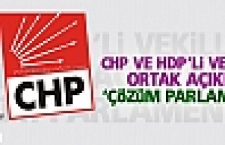 CHP ve HDP’li vekillerden ortak açıklama: ‘Çözüm...