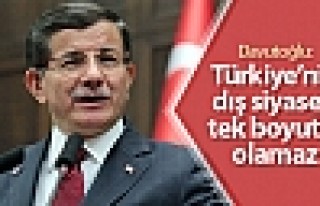 Davutoğlu: Türkiye’nin dış siyaseti tek boyutlu...