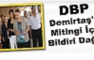 DBP Demirtaş'ın Mitingi İçin Bildiri Dağıttı