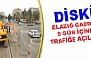 DİSKİ: Elazığ Caddesi 5 gün içinde trafiğe...