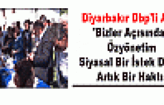 Diyarbakır Dbp'li Anlı: 'Bizler Açısından Özyönetim...