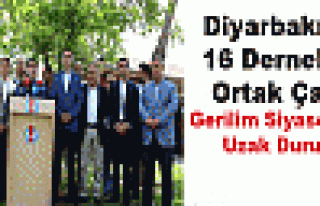 Diyarbakır'da 16 Dernekten Ortak Çağrı: Gerilim...