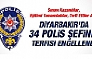 DİYARBAKIR'DA 34 POLİS ŞEFİNE TERFİ ENGELİ