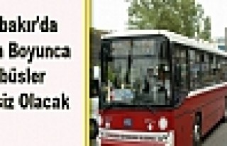 Diyarbakır'da Bayram Boyunca Otobüsler Ücretsiz...