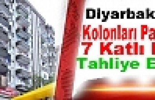 Diyarbakır'da Kolonları Patlayan 7 Katlı Bina Tahliye...