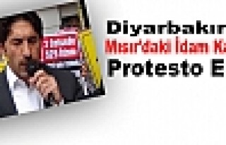 Diyarbakır'da Mısır'daki İdam Kararları Protesto...
