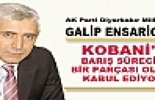 Ensarioğlu:Kobani'yi Barış Sürecinin Bir Parçası...
