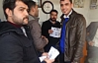 Kulp'ta Polis Esnafa Broşür Dağıttı
