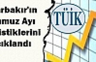 Tüik Diyarbakır'ın Temmuz Ayı İstatistiklerini...