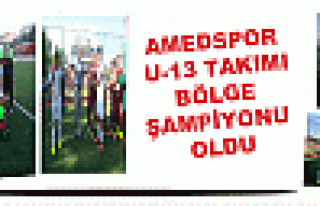 U13 Amedspor takımımız Bölge Şampiyonu oldu.