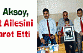 Vali Aksoy, Şehit Ailesini Ziyaret Etti