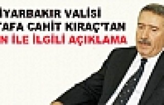 Vali Kıraç'tan 'Bakan' Açıklaması