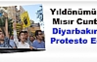 Yıldönümünde Mısır Cuntası Diyarbakır'da Protesto...